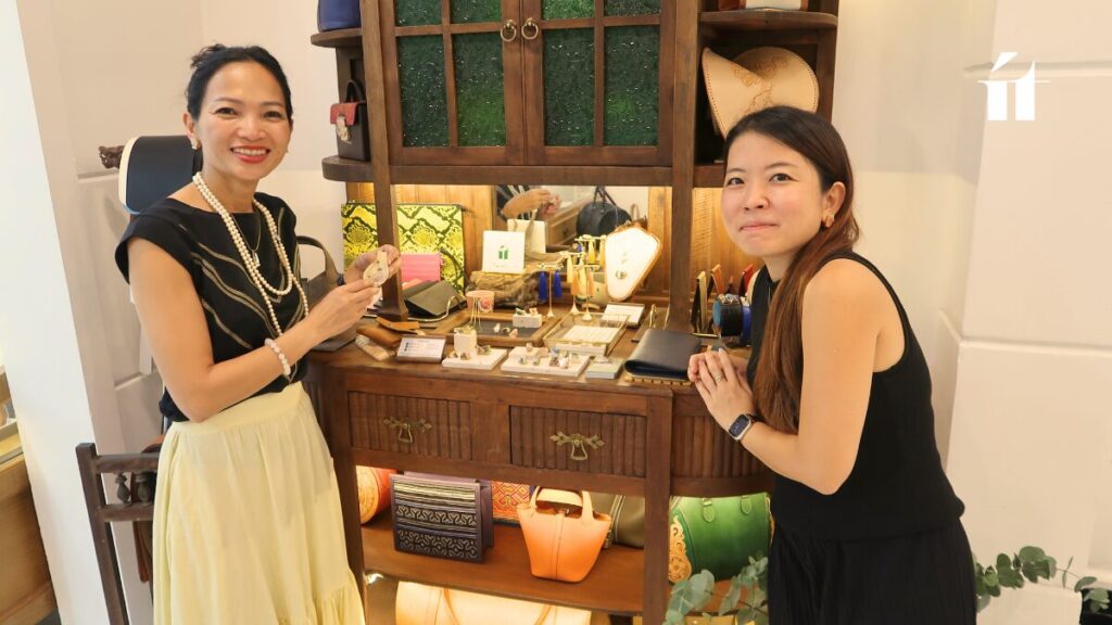 Founders of Xuan Thi Handmade Craft and ít ít Việt Nam Founders of Xuan Thi Handmade Craft and ít ít Việt Nam together at Thị House Thảo Điền, celebrating their shared vision for sustainable Vietnamese design.