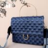 Urban Weave Bag in navy color, lightweight and durable PP tape basket bag handcrafted in Vietnam